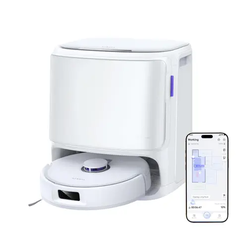 Aspirator robot Narwal X10 PRO, 11000 Pa, Autonomie 210 minute, Navigare LiDAR si evitare obstacole 3D, Control vocal si aplicatie (Alb)