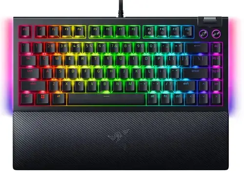 Tastatura Razer BlackWidow V4 75%, RGB LED, Layout US (ISO), USB-A (Negru)