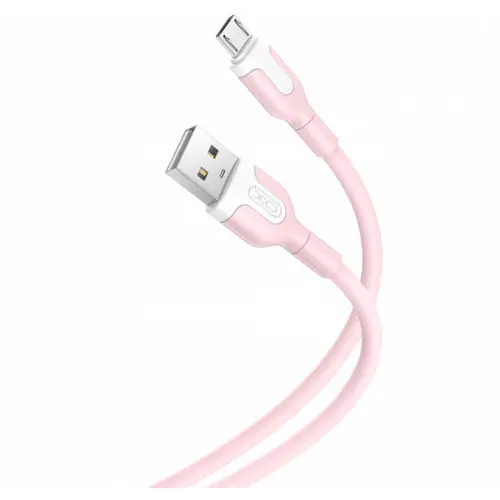 Cablu Date/Incarcare XO Design NB212, USB-A - microUSB, 18W, 1m (Roz)