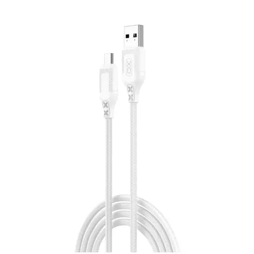 Cablu Date/Incarcare XO Design NB235 USB-A - microUSB, 18W, 1m (Alb)