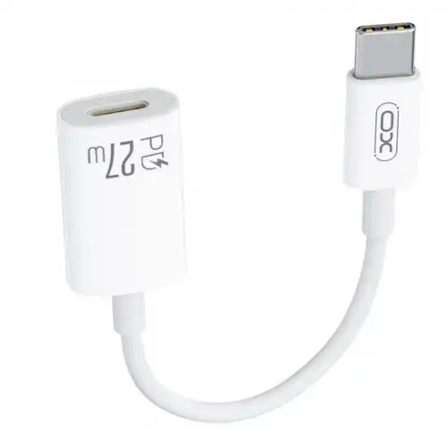 Adaptor Date/Incarcare XO Design NB-R268A, USB-C - Lightning, 27W, 0.12m (Alb)