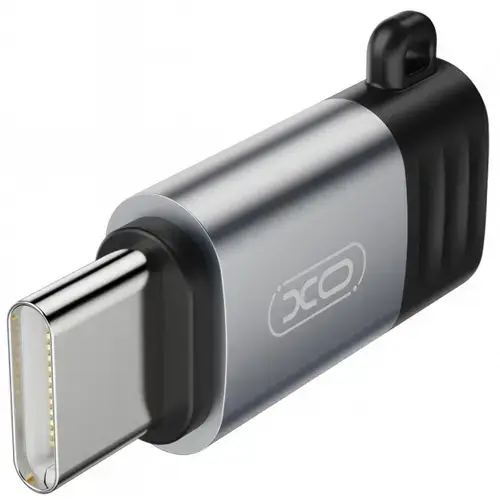 Adaptor Date/Incarcare XO Design NB263A, Lightning - USB-C (Negru/Gri)