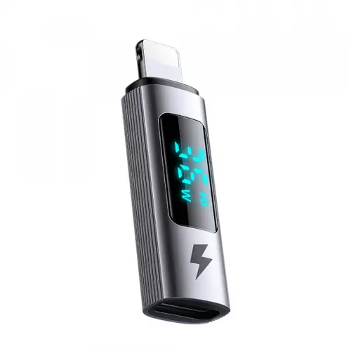 Adaptor Date/Incarcare, McDodo OT-6100 Wales Display, USB-C - Lightning (Negru)