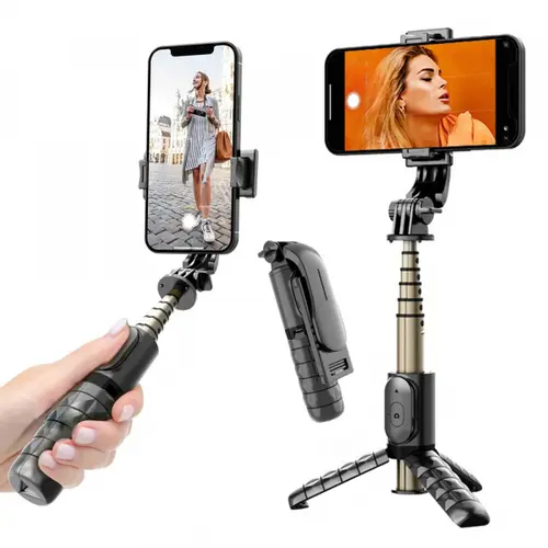 Selfie Stick Bluetooth Techsuit Q10, Universal (Negru)