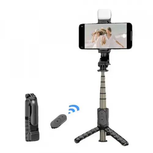 Selfie Stick Bluetooth Techsuit Q10s, Universal (Negru)