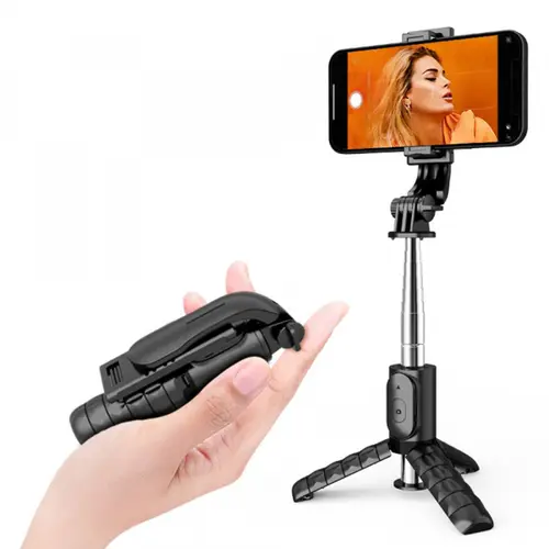 Selfie Stick Bluetooth Techsuit Q11, Universal (Negru)