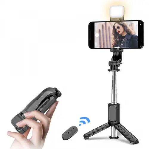 Selfie Stick Bluetooth Techsuit Q11s, Universal (Negru)