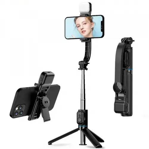 Selfie Stick Bluetooth Techsuit C01s, Universal (Negru)