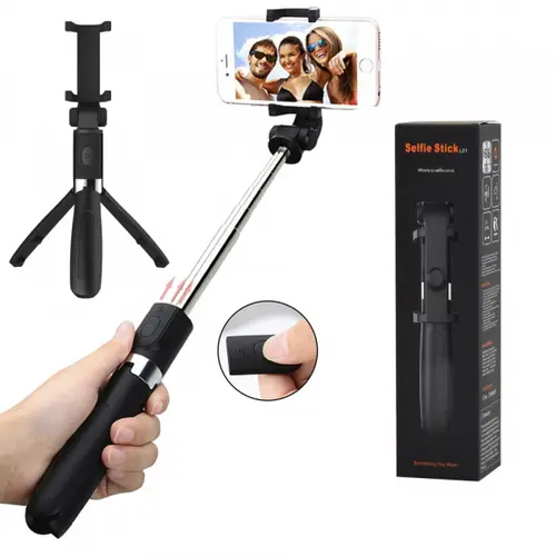 Selfie Stick Bluetooth Techsuit L01s, Universal (Negru)