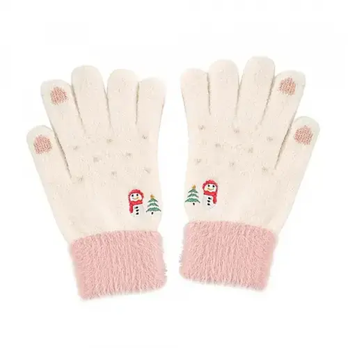 Manusi De Iarna Tactile Dama Techsuit ST0011, Marime 17cm (Alb)