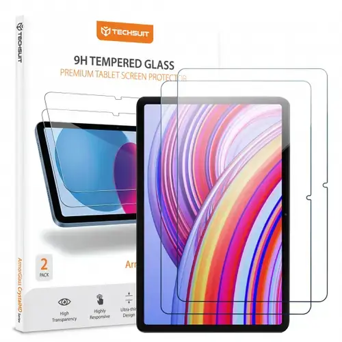 Folie de protectie Ecran Techsuit ArmorGlass CrystalHD pentru Xiaomi Redmi Pad Pro / Pad Pro 5G / Poco Pad, Sticla Securizata, Full Glue, Set 2 bucati