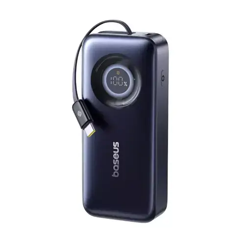 Acumulator extern Baseus EnerCore CR11, 20.000mAh, cu cablu USB-C integrat 67W (Negru)