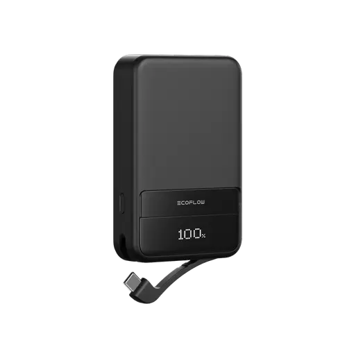 Baterie externa EcoFlow Rapid MagSafe Qi2, 10000 mAh, Wireless, USB-C (Negru)