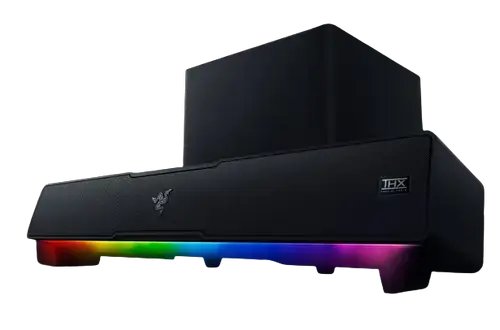 Soundbar Razer Leviathan V2, Bluetooth 5.2, RGB, cu Subwoofer (Negru)