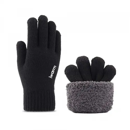 Manusi iarna tactile Iwarm ST0018, 23cm (Negru)