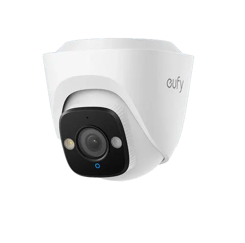 Camera supraveghere video exterior Add-on eufy Turret PoE E41, Rezolutie 4k UHD, 122° FOV, F1.6 Color Night Vision, AI, Pentru NVR (Alb)