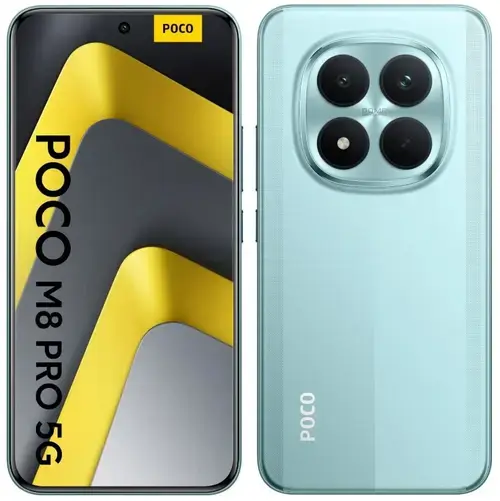 Telefon Mobil Poco M8 Pro, Procesor Qualcomm SM7635-AC Snapdragon 7s Gen 4, Octa-Core, Ecran AMOLED 6.83inch, 8GB RAM, 256GB Flash, Camera Duala 50 + 8 MP, 5G, Wi-Fi, Dual SIM, Android (Verde)