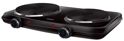 Plita electrica Sencor SCP 2254BK, 2 arzatoare, 2500 W (Negru)