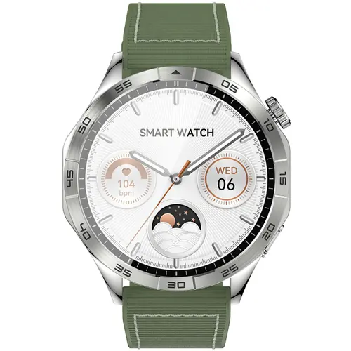 Smartwatch XO Design 4, Ecran IPS 1.43inch, Android/iOS, Monitorizare activitate, Ritm cardiac, Stres, IP68 (Verde)