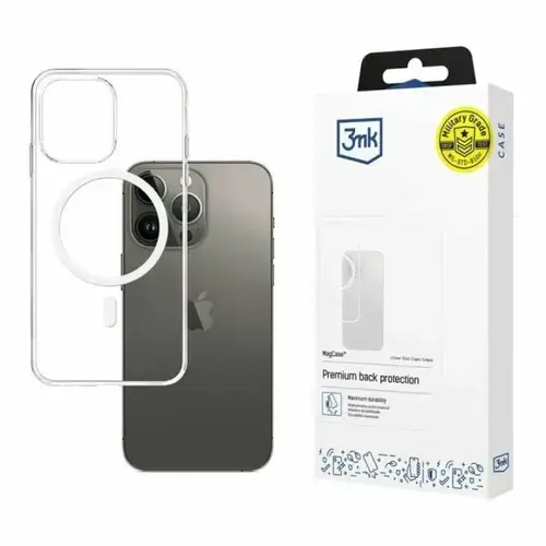 Husa de protectie 3mk MagCase pentru iPhone 15 Pro (Transparent)