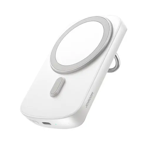 Acumulator extern Joyroom Ring holder, 6000mAh, 15/20W - Wired/Wireless, 1xUSB-C PD (Alb)