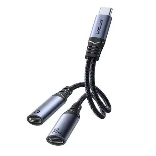 Adaptor audio Joyroom SY-C03, USB-C - 2 x USB-C (Negru)
