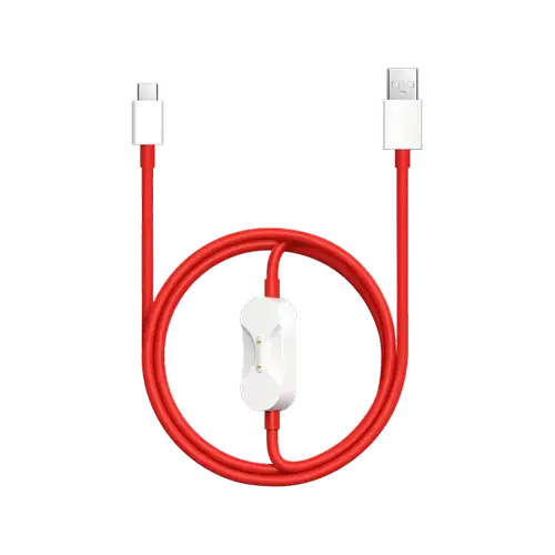 Cablu de date OnePlus Supervooc 2in1, USB-A la USB Type-C, 100 W, 1.2m (Rosu)
