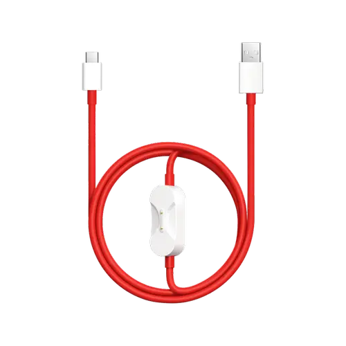 Cablu de date OnePlus Supervooc 2in1, USB-A la USB Type-C, 100 W, 1.2m (Rosu)