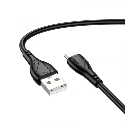Cablu Date/Incarcare Borofone BX121 Energy, USB-A - microUSB, 18W, 1m (Negru)