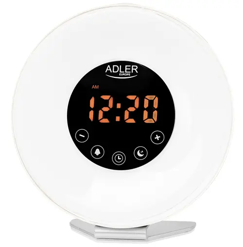 Radio cu ceas Adler AD1916, Alarma, FM (Alb)