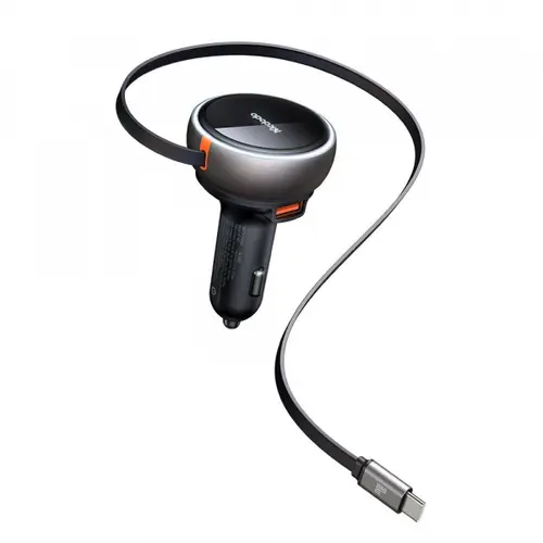 Incarcator auto McDodo CC-4850, 80W, 3A, 1 x USB-A - 1 x USB-C (Negru)