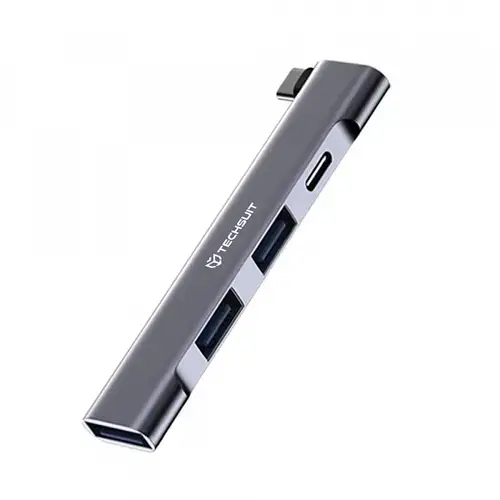 Hub USB-C Techsuit H12 ZenithDock, 4in1 (Gri)
