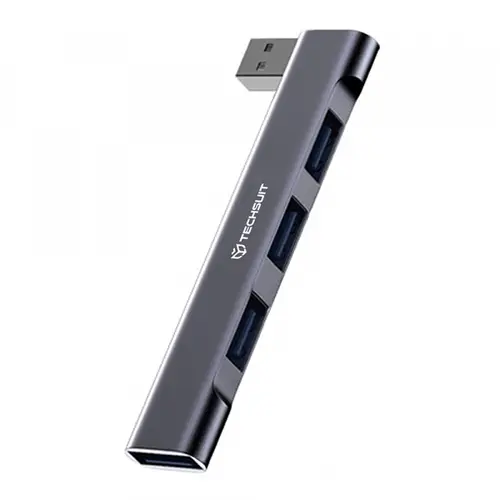 Hub USB Techsuit H14 ZenithDock, 4in1  (Gri)
