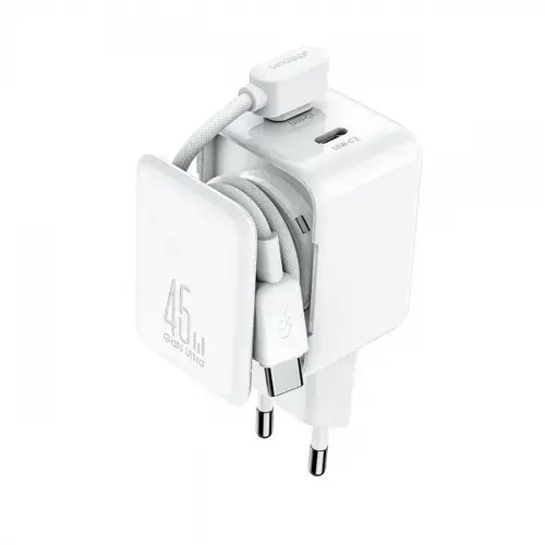 Incarcator retea Joyroom JR-TCL05, 45W, 3A, 2 x USB-C (Alb)