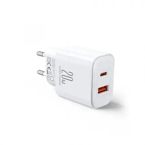 Incarcator Retea Joyroom JR-TCF05, 20W, 3A, 1 x USB-A - 1 x USB-C (Alb)