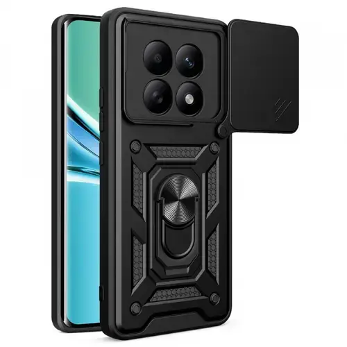 Husa pentru Xiaomi Poco M8 / Redmi Note 15 5G / Note 15 4G, Techsuit, CamShield, Neagra