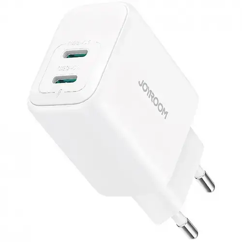 Incarcator retea Joyroom JR-TCF12, 20W, 3A, 2 x USB-C (Alb)