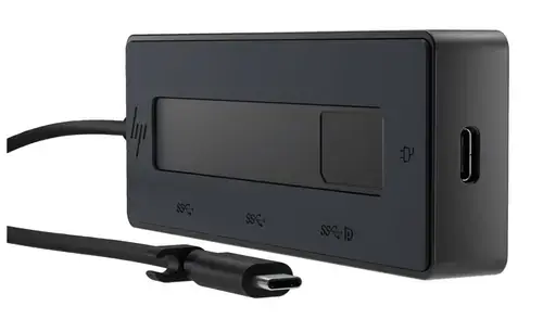 Hub USB HP 6G842AA, 4 x USB Type-C (Negru)