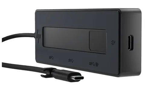 Hub USB HP 6G842AA, 4 x USB Type-C (Negru)