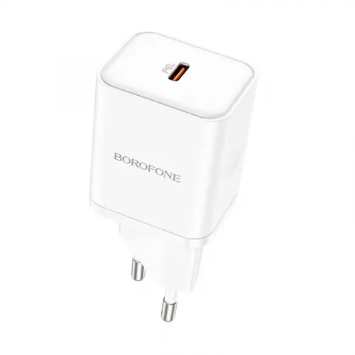 Incarcator Retea Borofone BN6 Field, 20W, 3A, 1 x USB-C (Alb)