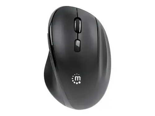 Mouse Manhattan Ergonomic, Wireless,  USB-A, USB-C (Negru)