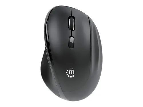 Mouse Manhattan Ergonomic, Wireless,  USB-A, USB-C (Negru)