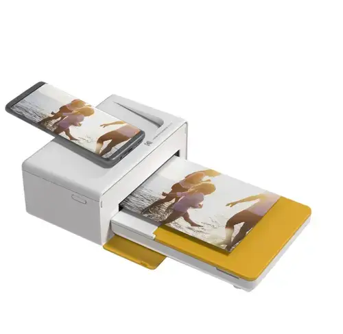 Imprimanta foto color Kodak Dock Plus 4Pass, 300 x 300 dpi, Bluetooth, USB-C (Galben/Negru)