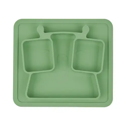 Tava anti-alunecare pentru mancare Badabulle B005215, 350ml (Verde)