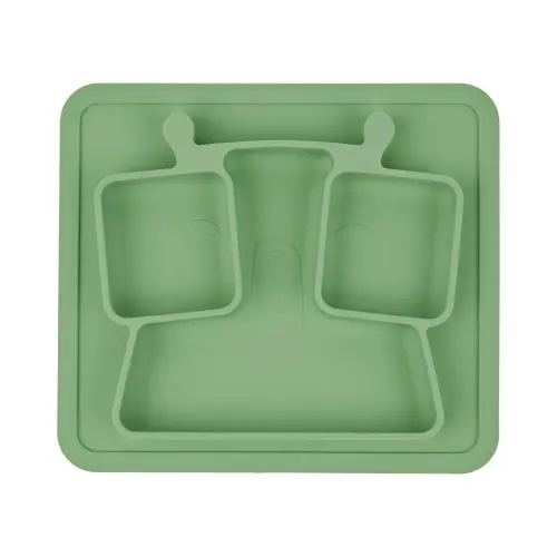 Tava anti-alunecare pentru mancare Badabulle B005215, 350ml (Verde)