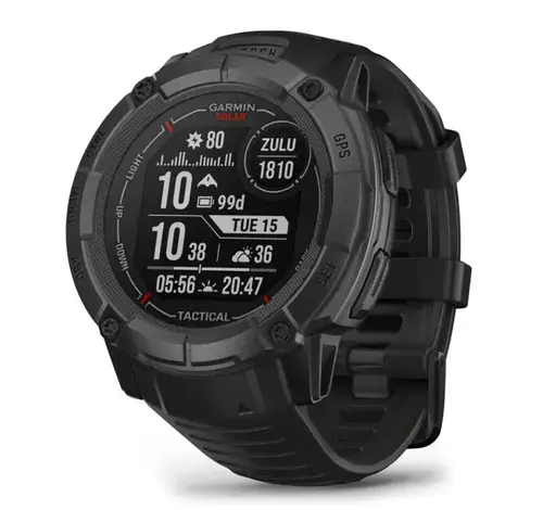 Smartwatch Garmin Instinct 2X Solar Tactical Edition, Ecran Power Glass 1.1inch, 50mm, GPS, Bluetooth®, ANT+®, 10 ATM (Negru)