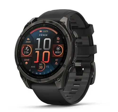 Smartwatch Garmin fenix 8, 47mm, Ecran AMOLED 1.4inch, Bluetooth®, ANT+®, Wi-Fi®, 32GB Flash, 10 ATM (Negru)