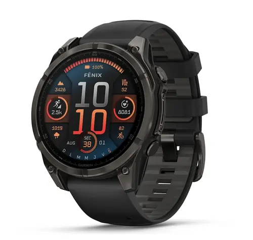 Smartwatch Garmin fenix 8, 47mm, Ecran AMOLED 1.4inch, Bluetooth®, ANT+®, Wi-Fi®, 32GB Flash, 10 ATM (Negru)