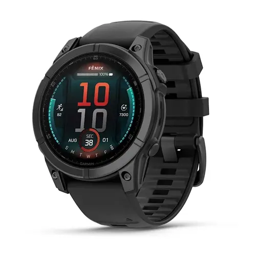 Smartwatch Garmin Fenix E, Ecran AMOLED 1.3inch, 47mm, 16GB Flash, GPS, Bluetooth, ANT+, Wi-Fi, 10 ATM (Negru)
