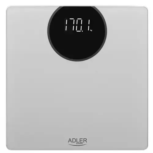 Cantar de baie Adler AD 8175, Max 180 kg, Diviziune 100 g, Afisaj LED (Argintiu)
